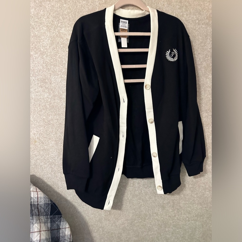 PINK Button Varsity Cardigan